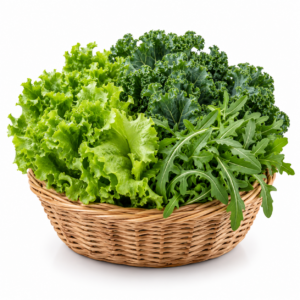 Cesta de verduras frescas